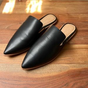 BRAND NEW Madewell Black Leather Gemma Mules